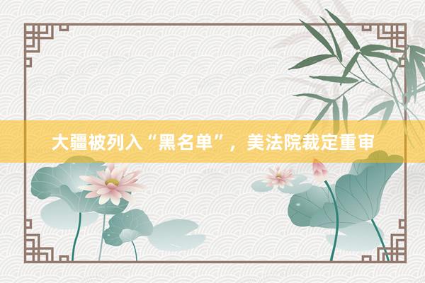 大疆被列入“黑名单”,美法院裁定重审