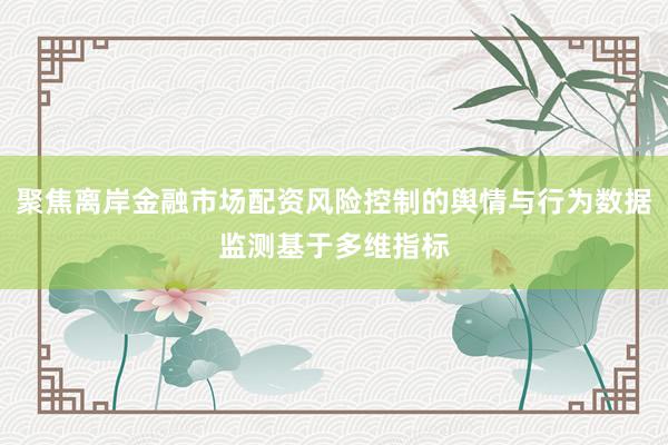 聚焦离岸金融市场配资风险控制的舆情与行为数据监测基于多维指标