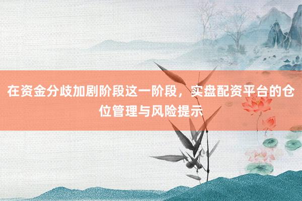 在资金分歧加剧阶段这一阶段，实盘配资平台的仓位管理与风险提示