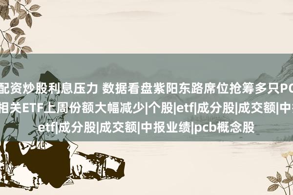 配资炒股利息压力 数据看盘紫阳东路席位抢筹多只PCB概念股，半导体相关ETF上周份额大幅减少|个股|etf|成分股|成交额|中报业绩|pcb概念股