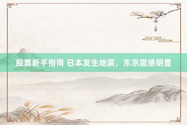 股票新手指南 日本发生地震，东京震感明显