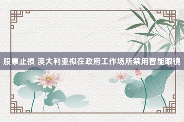 股票止损 澳大利亚拟在政府工作场所禁用智能眼镜